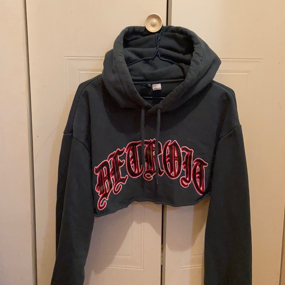 Cropped Detroit  hoodie🎁24 hour price drop